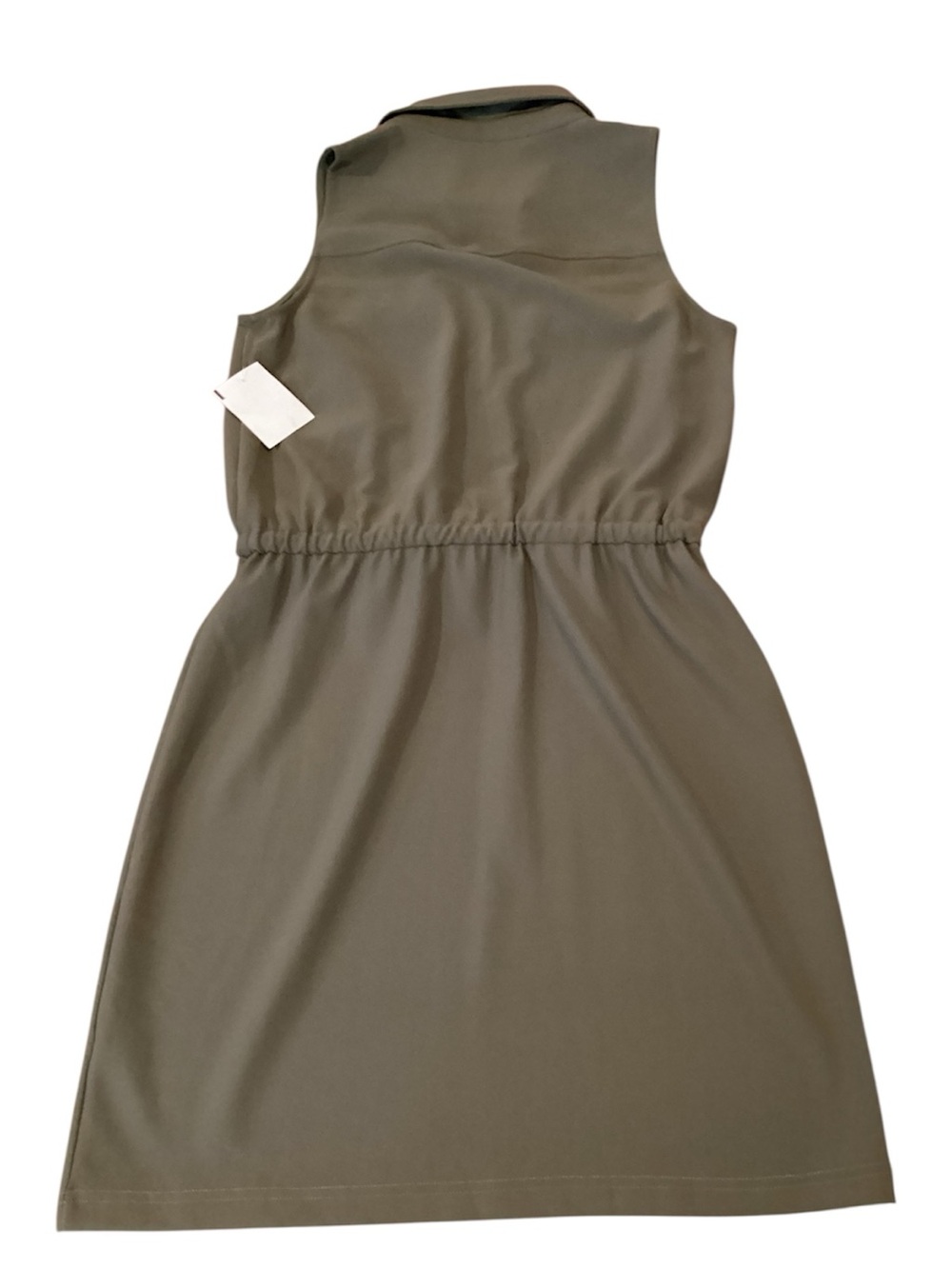 Boston Proper Beyond Travel Drawstring Utility Dress Olive Green sz S - Picture 5 of 12